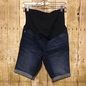 Isabel Maternity Bermuda Cuffed Denim Shorts 4
